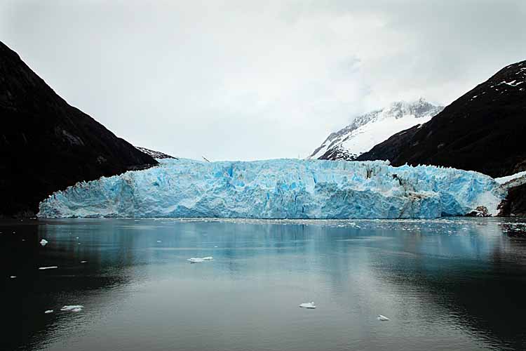 Glacier entering cove.