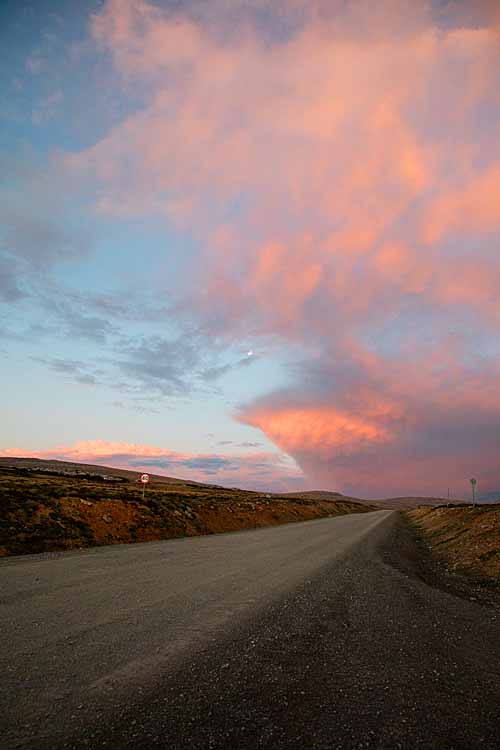 Sunset on South Georgia Island.