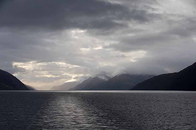 Calm bay in South Georgia Island.
