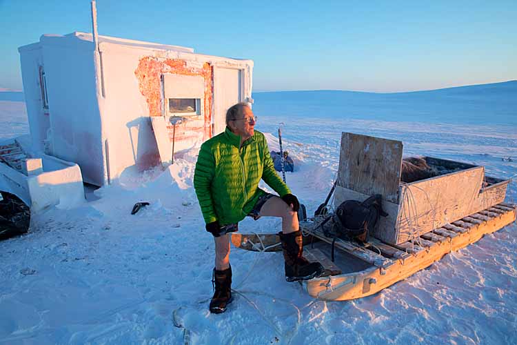 Paul Jackson in cold weather gear, -43C, Resolute.
