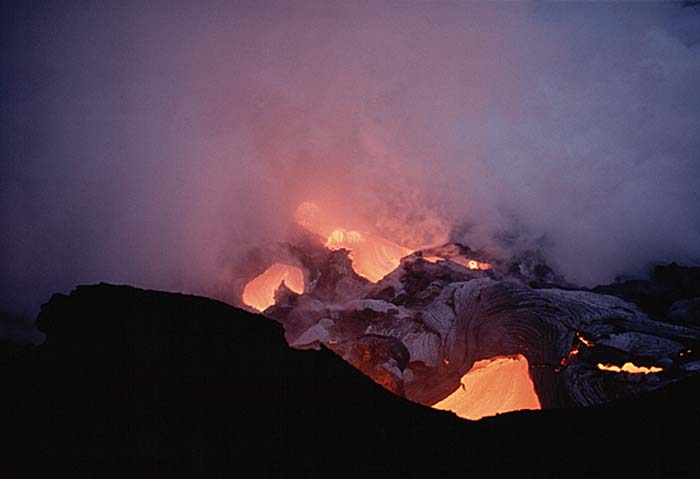 Volcanic activity.