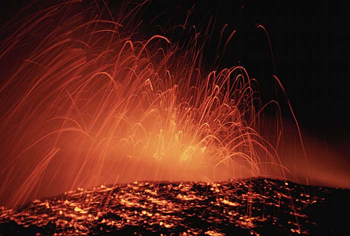 Volcanic activity.