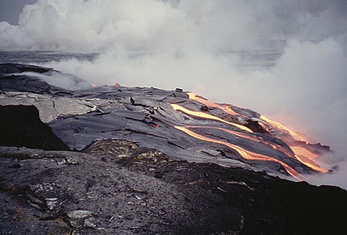 Volcanic activity.
