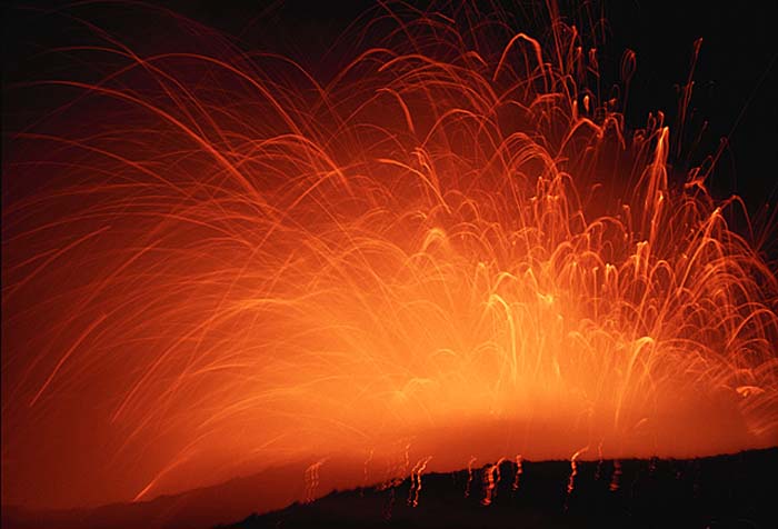 Volcanic activity.